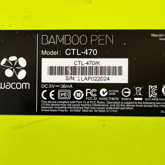 Wacom Bamboo Pen Drawing Tablet CTL-470/K - Picture 7 of 7